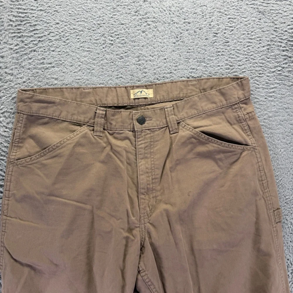 Blue Mountain Pant Mens 40x34 Brown Cotton Carpenter Straight Utility Workwear